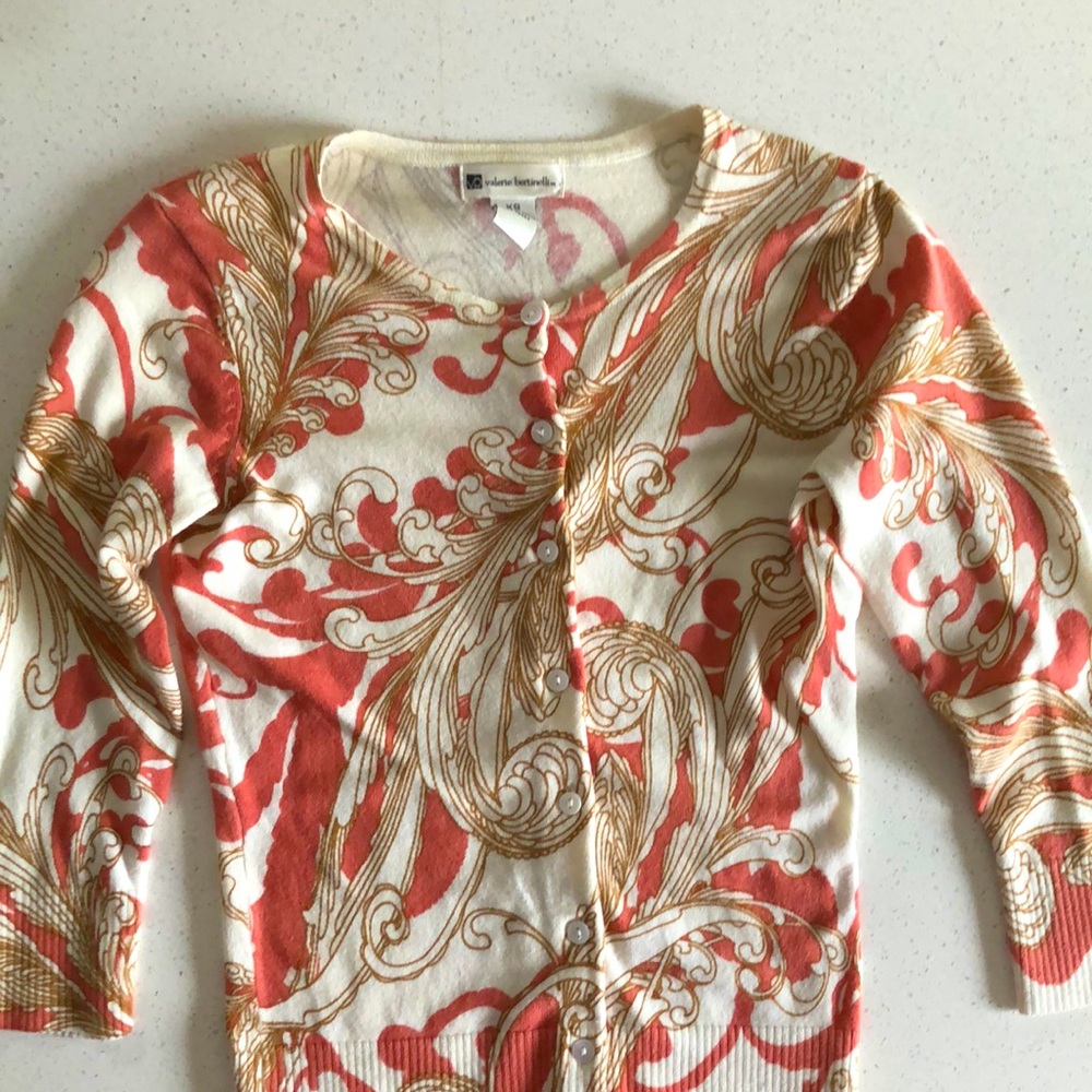 Valerie Bertinelli 3/4 Sleeve Cardigan Sweater